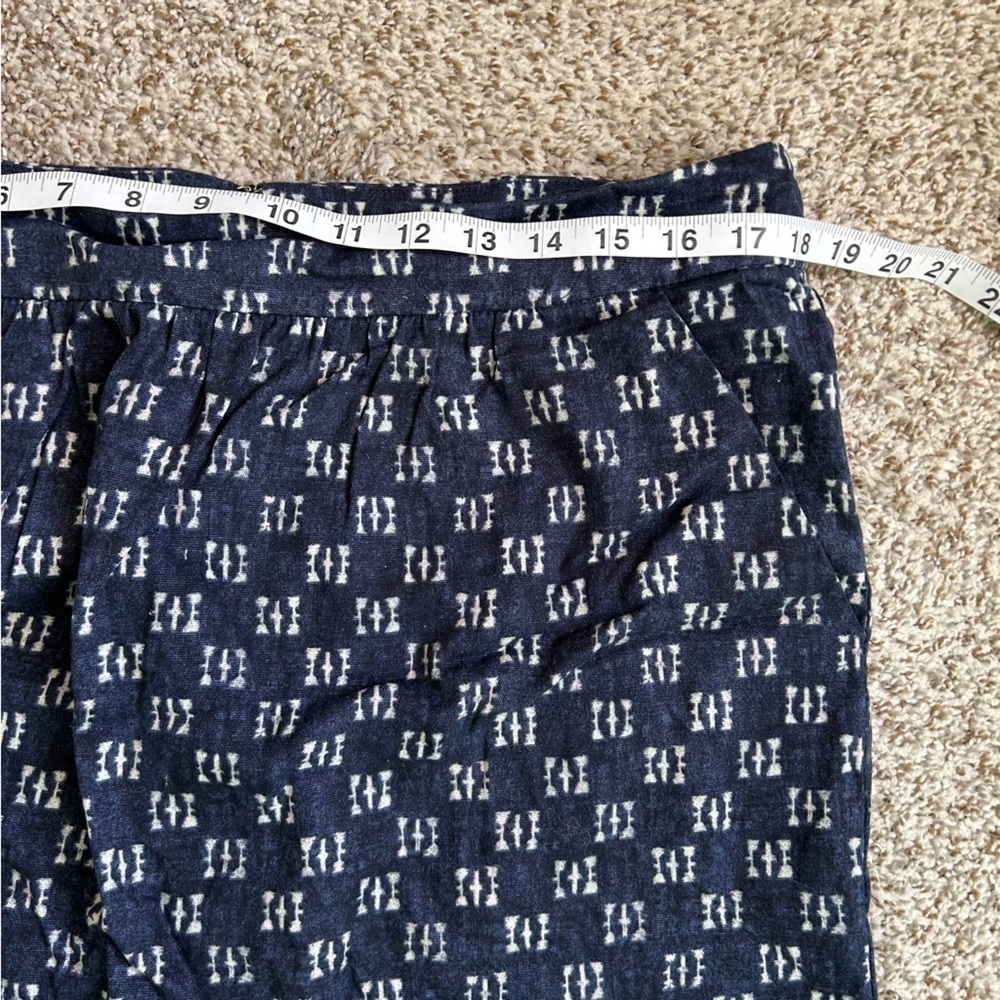 🦋 GAP Factory Blue White Mini Skirt Formal Office Preppy Size 14 - Picture 6 of 6